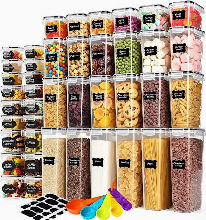 Ensemble de Boîtes de Rangement Alimentaire Hermétique (Lot de 6)