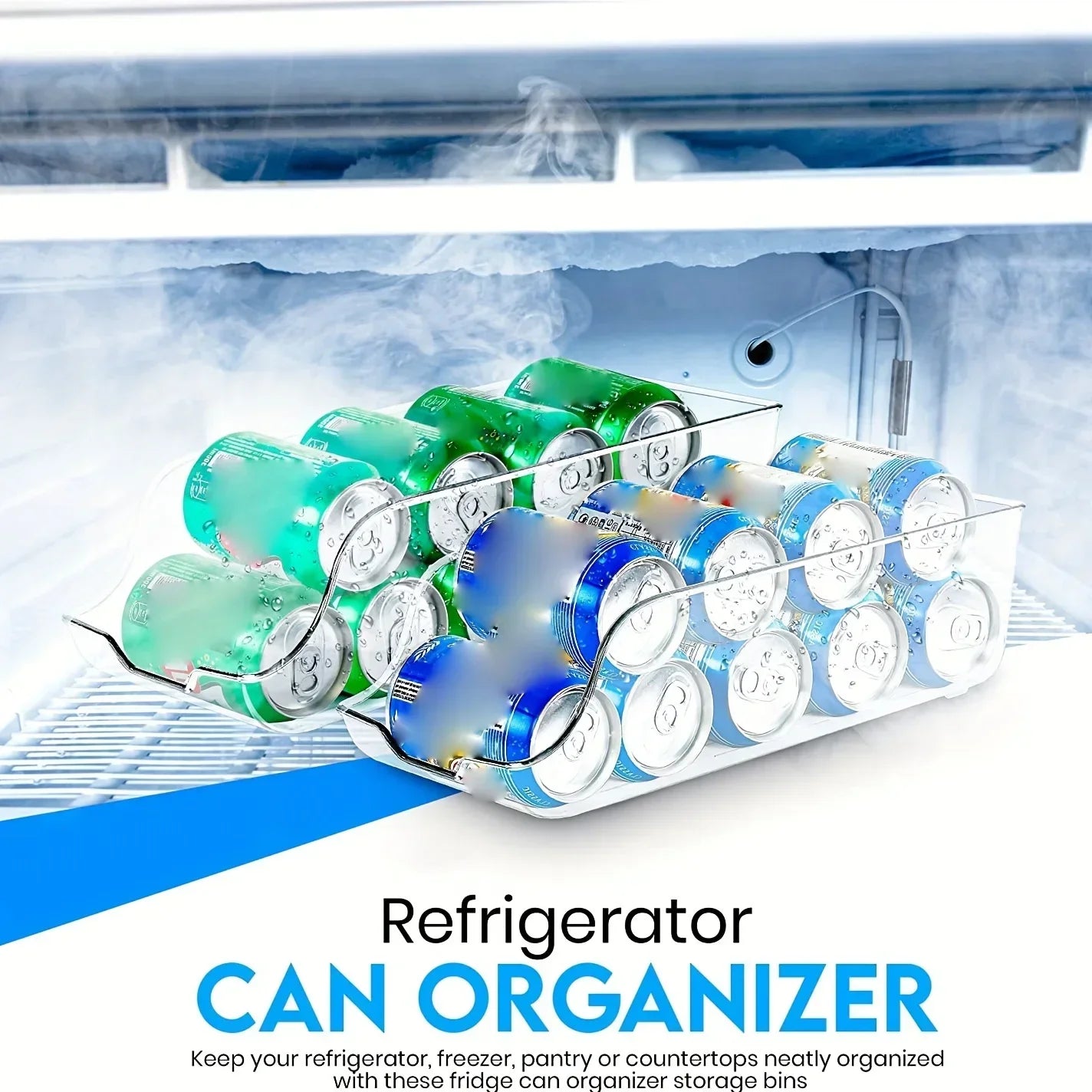 Organisateur de Canettes pour Réfrigérateur – Effet Toboggan