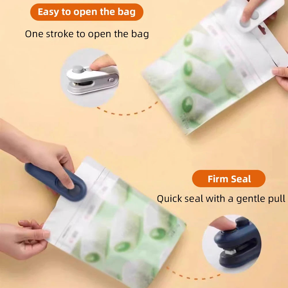 Mini Scelleuse de Sachets Rechargeable – Maintien de Fraîcheur 2-en-1