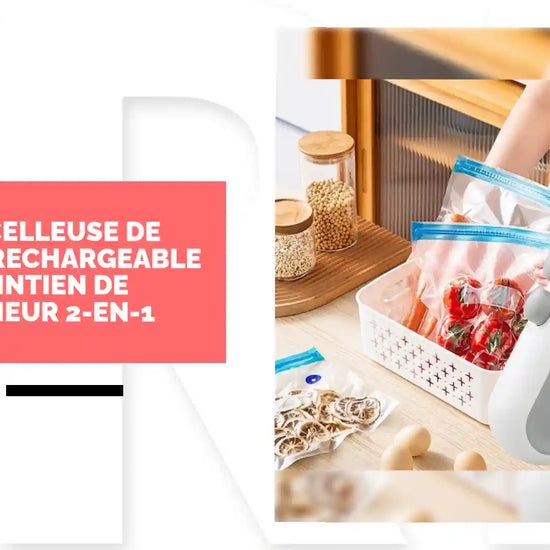 Mini Scelleuse de Sachets Rechargeable &ndash; Maintien de Fra&icirc;cheur 2-en-1 by@Outfy